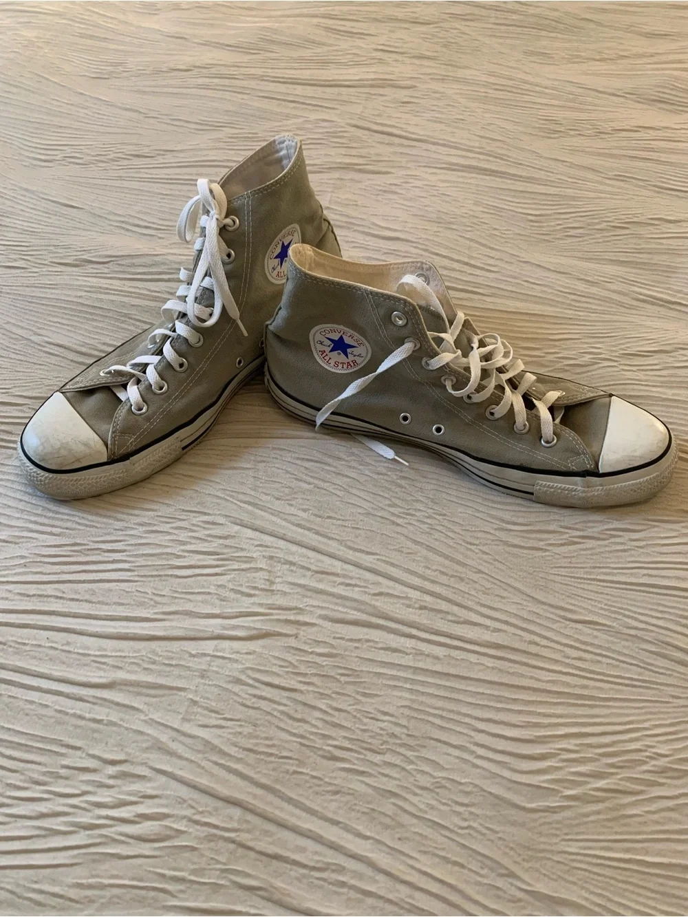 Vintage 90s/Y2K Converse Made in USA Sage Green High Top Sneakers, sz. 12.5